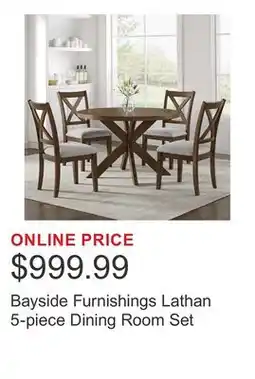 Costco Bayside Furnishings Lathan 5-piece Dining Room Set offer
