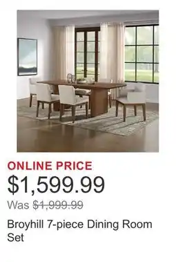 Costco Broyhill 7-piece Dining Room Set offer