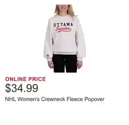 Costco NHL Women's Crewneck Fleece Popover offer