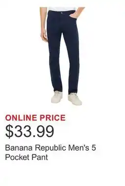 Costco Banana Republic Men's 5 Pocket Pant offer