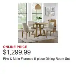 Costco Pike & Main Florence 5-piece Dining Room Set offer