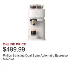 Costco Philips Baristina Dual Bean Automatic Espresso Machine offer