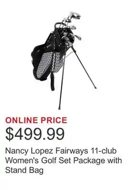 Costco Nancy Lopez Fairways 11-club Women's Golf Set Package with Stand Bag offer