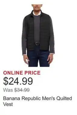 Costco Banana Republic Men's Quilted Vest offer