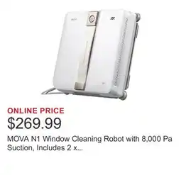 Costco MOVA N1 Window Cleaning Robot with 8,000 Pa Suction, Includes 2 x 1L Cleaning Solution offer