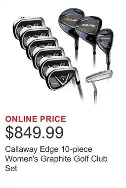 Costco Callaway Edge 10-piece Women's Graphite Golf Club Set offer