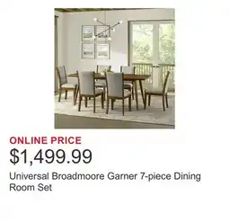 Costco Universal Broadmoore Garner 7-piece Dining Room Set offer