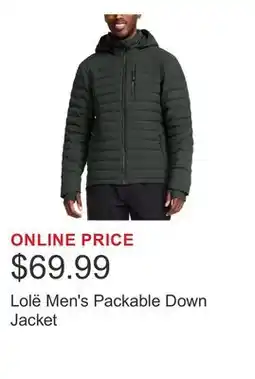 Costco Lolë Men's Packable Down Jacket offer
