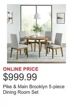 Costco Pike & Main Brooklyn 5-piece Dining Room Set offer