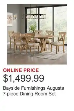 Costco Bayside Furnishings Augusta 7-piece Dining Room Set offer