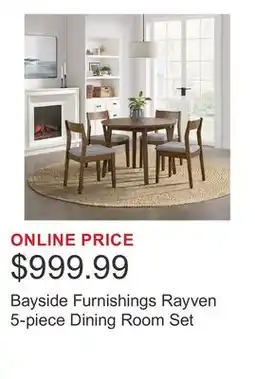 Costco Bayside Furnishings Rayven 5-piece Dining Room Set offer