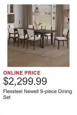 Costco Flexsteel Newell 9-piece Dining Set offer