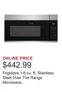 Costco Frigidaire 1.8 cu. ft. Stainless Steel Over The Range Microwave with Sensor Cook, 300 CFM offer