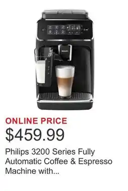 Costco Philips 3200 Series Fully Automatic Coffee & Espresso Machine with LatteGo offer