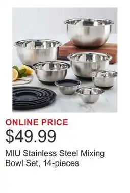 Costco MIU Stainless Steel Mixing Bowl Set, 14-pieces offer