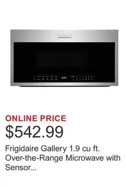 Costco Frigidaire Gallery 1.9 cu ft. Over-the-Range Microwave with Sensor Cook - 400 CFM offer