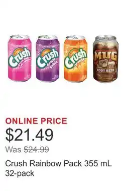 Costco Crush Rainbow Pack 355 mL 32-pack offer