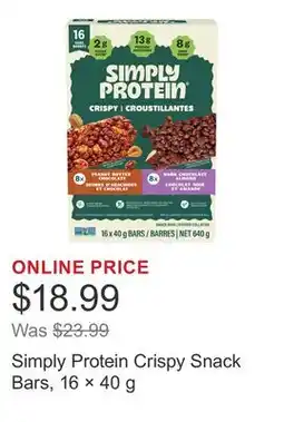 Costco Simply Protein Crispy Snack Bars, 16 × offer