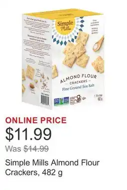 Costco Simple Mills Almond Flour Crackers offer