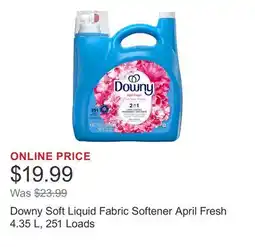 Costco Downy Soft Liquid Fabric Softener April Fresh 4.35 L, 251 Loads offer