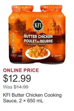 Costco KFI Butter Chicken Cooking Sauce, 2 × offer