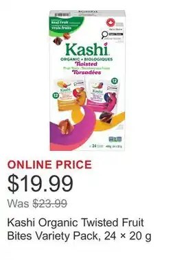 Costco Kashi Organic Twisted Fruit Bites Variety Pack, 24 × offer