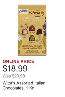 Costco Witor's Assorted Italian Chocolates offer