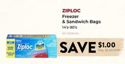 Marche Leo's ZIPLOC Freezer & Sandwich Bags offer