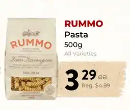 Marche Leo's RUMMO Pasta offer