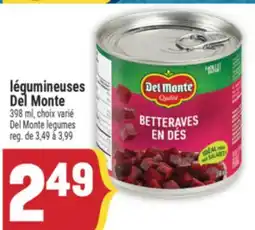 Marché Adonis LÉGUMINEUSES DEL MONTE | DEL MONTE LEGUMES offer