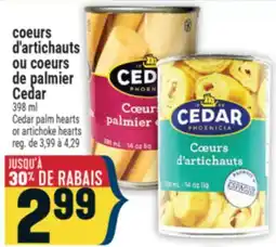 Marché Adonis COEURS D'ARTICHAUTS OU COEURS DE PALMIER CEDAR | CEDAR PALM HEARTS OR ARTICHOKE HEARTS offer
