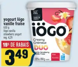 Marché Adonis YOGOURT IÖGO VANILLE FRAISE | IÖGO VANILLA STRAWBERRY YOGURT offer