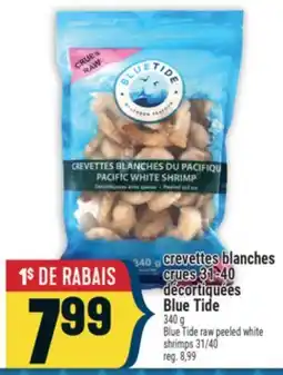 Marché Adonis CREVETTES BLANCHES CRUES 31-40 DÉCORTIQUÉES BLUE TIDE | BLUE TIDE RAW PEELED WHITE SHRIMPS 31/40 offer