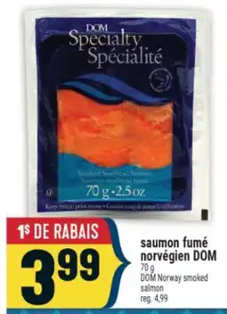 Marché Adonis SAUMON FUMÉ NORVÉGIEN DOM | DOM NORWAY SMOKED SALMON offer