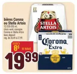 Marché Adonis BIÈRES CORONA OU STELLA ARTOIS | CORONA OR STELLA ARTOIS BEER offer