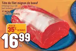 Marché Adonis TÊTE DE FILET MIGNON DE BŒUF | BEEF TENDERLOIN, VACUUM PACK offer