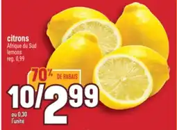 Marché Adonis CITRONS | LEMONS offer