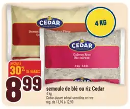 Marché Adonis SEMOULE DE BLÉ OU RIZ CEDAR | CEDAR DURUM WHEAT SEMOLINA OR RICE offer