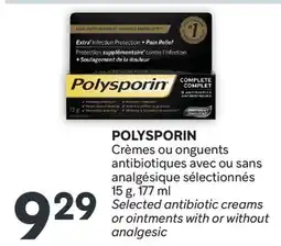 Brunet POLYSPORIN Crèmes ou onguents antibiotiques avec ou sans analgésique sélectionnés offer