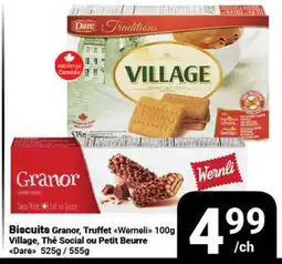 Pasquier Biscuits Granor, Truffet Wernli 100g Village, Thé Social ou Petit Beurre Dare offer