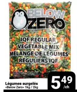 Pasquier Légumes surgelés Below Zero offer
