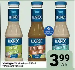 Pasquier Vinaigrette Le Grec offer