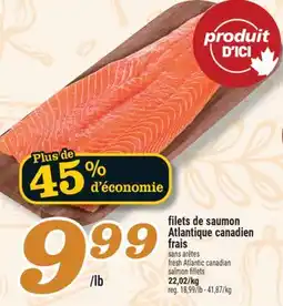 Marché Richelieu filets de saumon Atlantique canadien frais | fresh Atlantic canadian salmon fillets offer