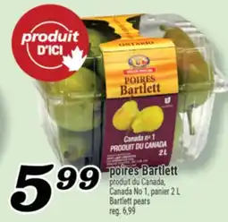 Marché Richelieu POIRES BARTLETT | BARTLETT PEARS offer
