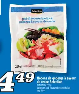 Marché Richelieu flocons de goberge à saveur de crabe Selection | Selection crab flavoured pollock flakes offer