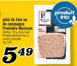 Marché Richelieu pâté de foie ou de campagne Première Moisson | PremièreMoisson liver or country style pâté offer