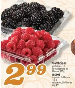 Marché Richelieu FRAMBOISES, MÛRES | RASPBERRIES, BLACKBERRIES offer
