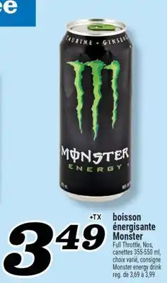 Marché Richelieu BOISSON ÉNERGISANTE MONSTER | MONSTER ENERGY DRINK offer
