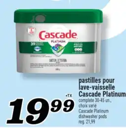 Marché Richelieu PASTILLES POUR LAVE-VAISSELLE CASCADE PLATINUM | CASCADE PLATINUM DISHWASHER PODS offer