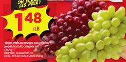 Maxi RAISINS VERTS OU ROUGES SANS PÉPINS offer